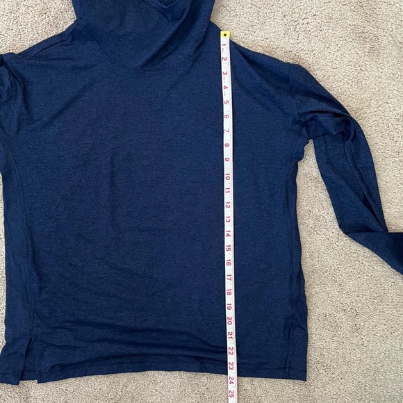 Athleta Uptempo Lightweight Women's Navy Blue Hoodie Top Sweatshirt Size… - Picture 8 of 11